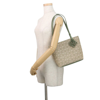 Loewe Tote Anagram Square Canvas Leather White — view 4