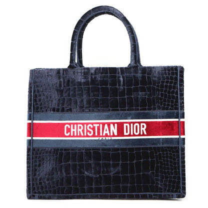 Dior Tote Book Faux Croc Suede Large