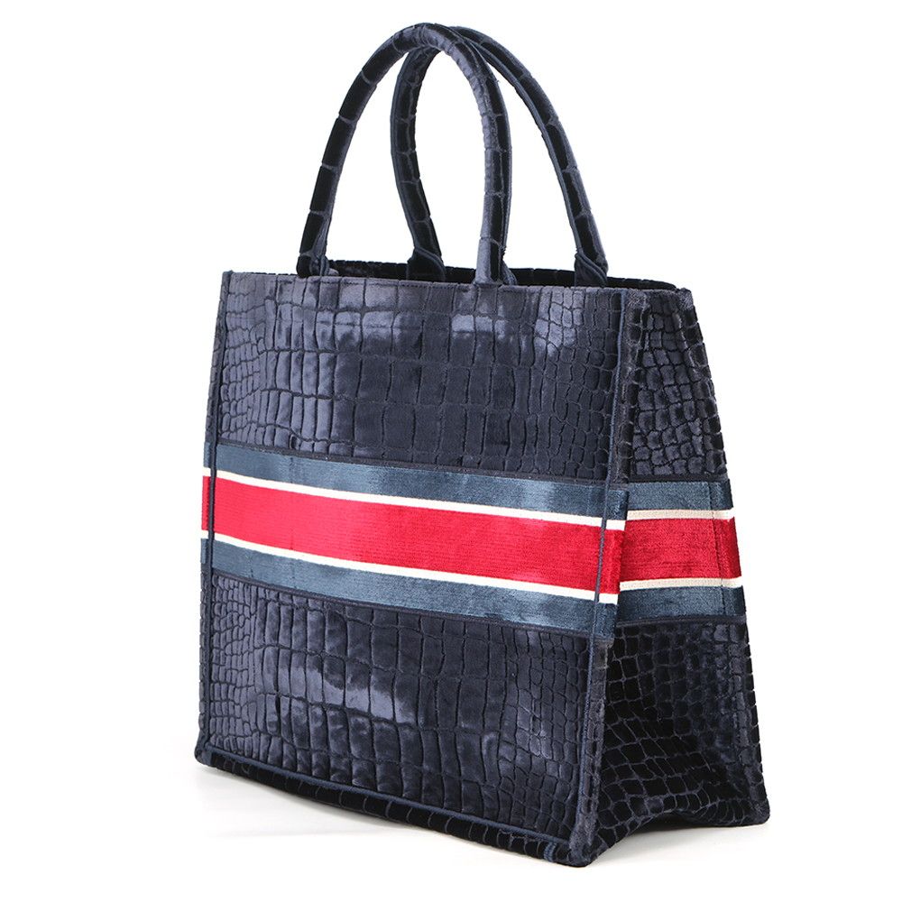 Dior Tote Book Faux Croc Suede Large — view 2