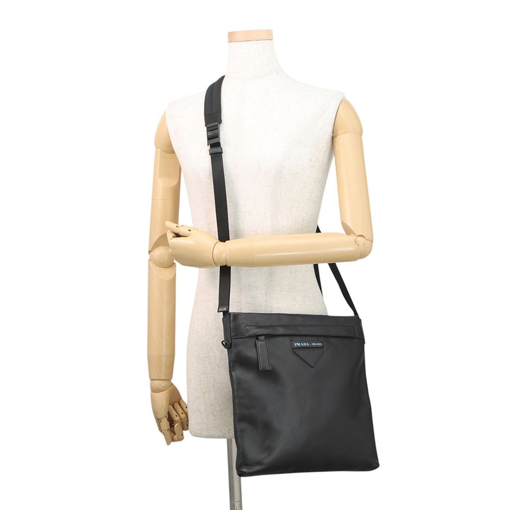 Prada Shoulder Bag Crossbody Leather Black — view 4