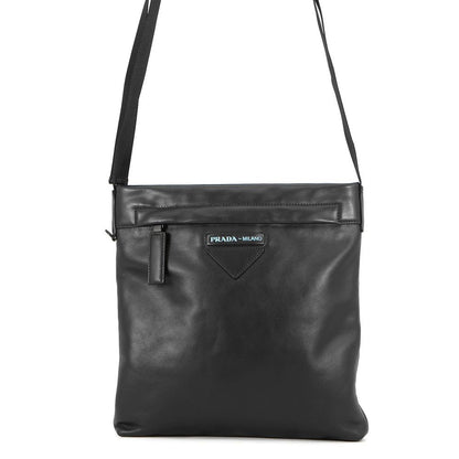 Prada Shoulder Bag Crossbody Leather Black