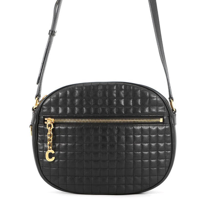 Celine Shoulder Bag C Charm Se Leather Black