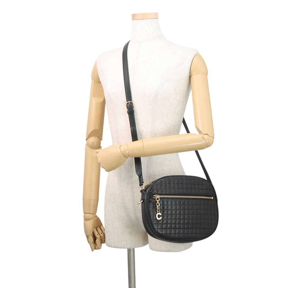 Celine Shoulder Bag C Charm Se Leather Black — view 4