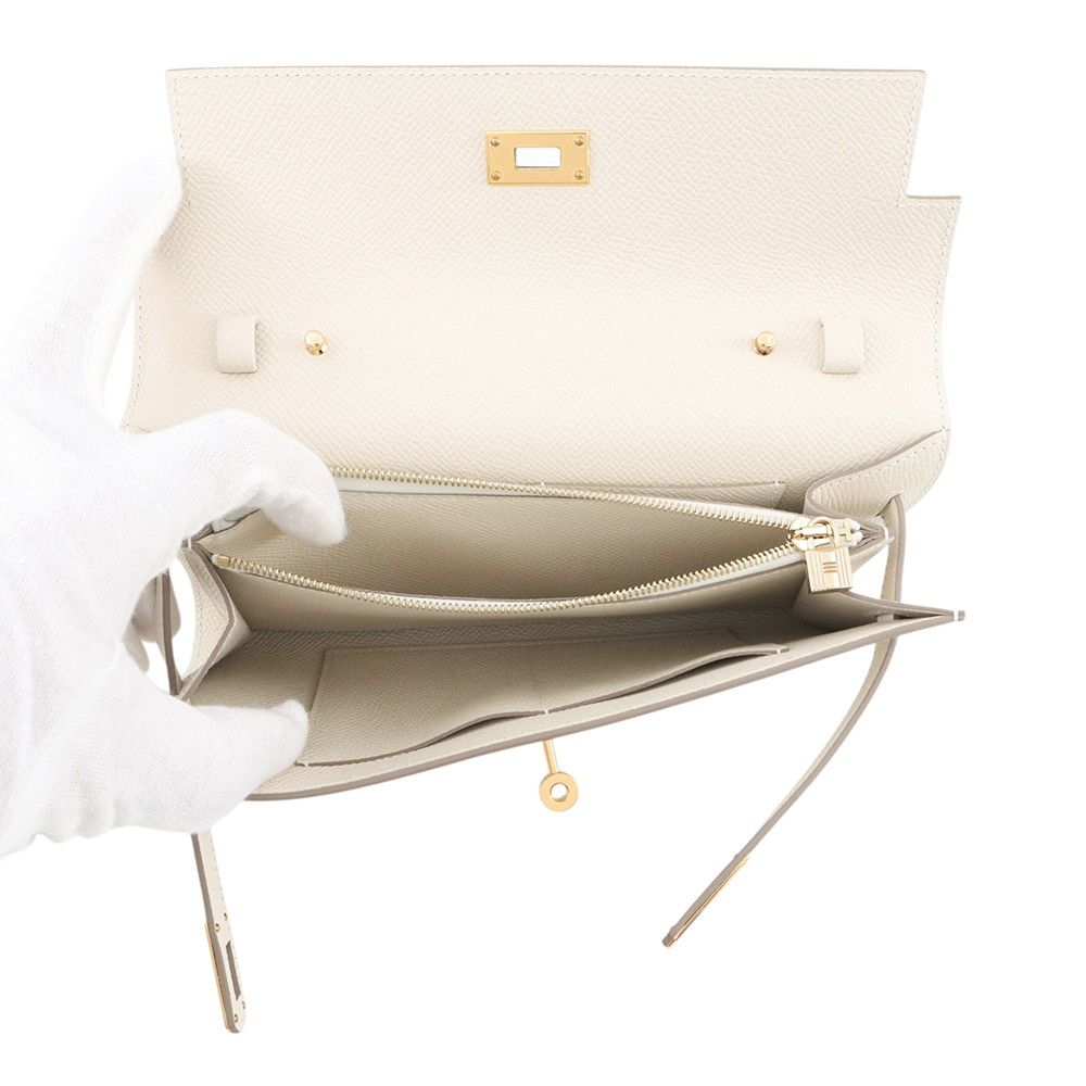 Hermes Kelly Wallet Long Tougo Cles Gold Epsom — view 5
