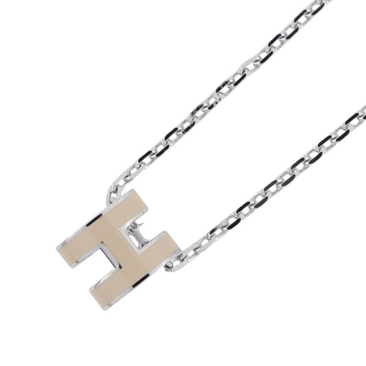 Hermes Necklace Mini Pop Brown Glace Silver