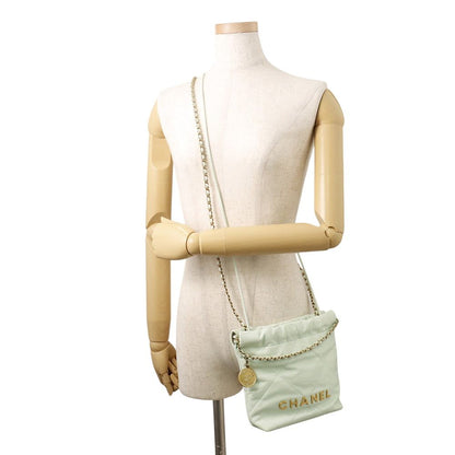 Chanel 22 Mini CC Logo Shiny Calfskin 2-Way Shoulder — view 5