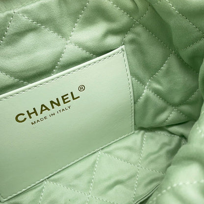 Chanel 22 Mini CC Logo Shiny Calfskin 2-Way Shoulder — view 9
