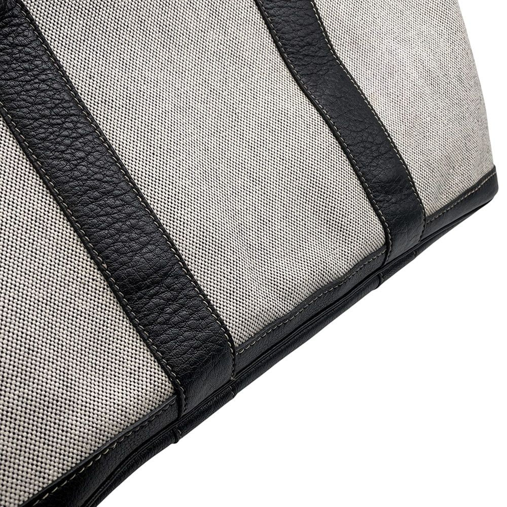 Hermes Tote Garden Party PM Beige Black Silver Toile Ash Buffalo — view 7