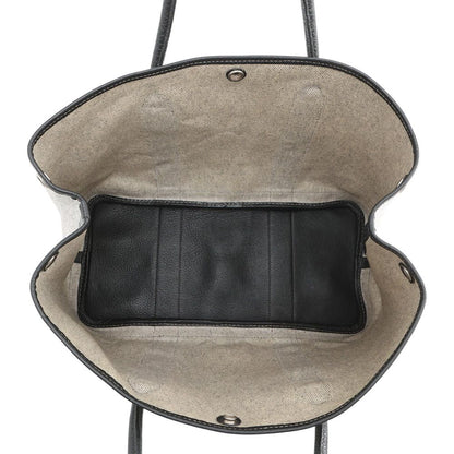 Hermes Tote Garden Party PM Beige Black Silver Toile Ash Buffalo — view 5