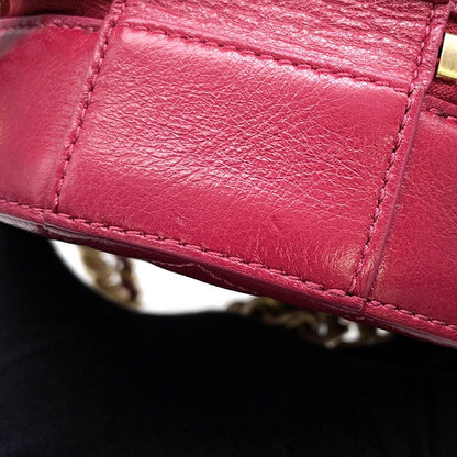Chanel Chain Shoulder Bag CC Logo Round Leather — view 6