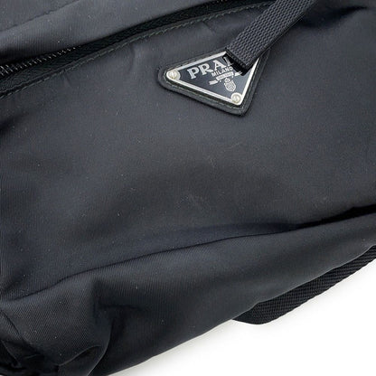 Prada Belt Bag Triangle Logo Nylon Black — view 8