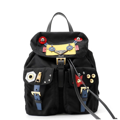 Prada Small Robot Nylon Backpack Black