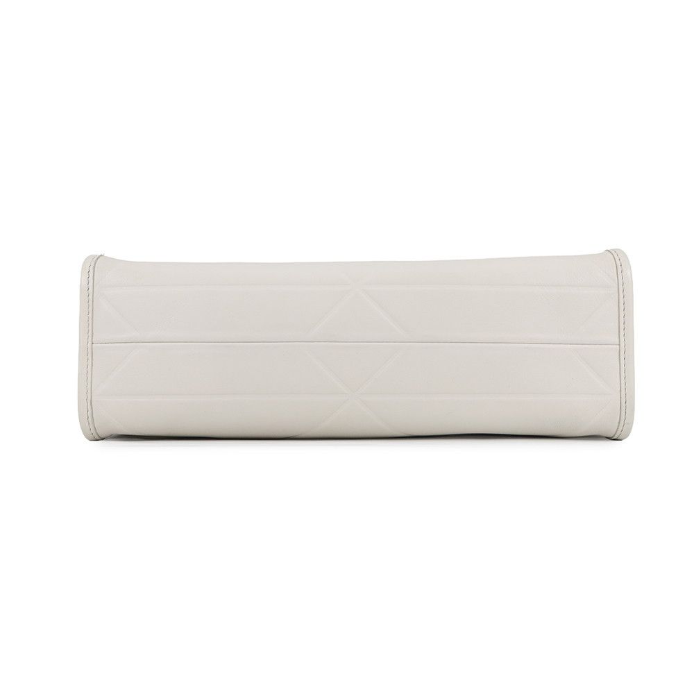Prada Handbag Symbol Topstitch Small Leather 2-Way White — view 3