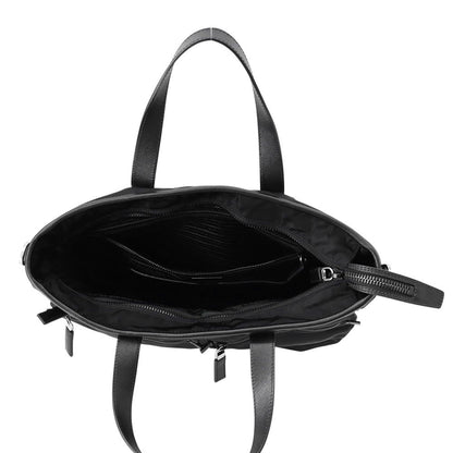 Prada Tote Business Nylon Leather 2-Way Shoulder Bag Black — view 6