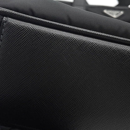 Prada Tote Business Nylon Leather 2-Way Shoulder Bag Black — view 7