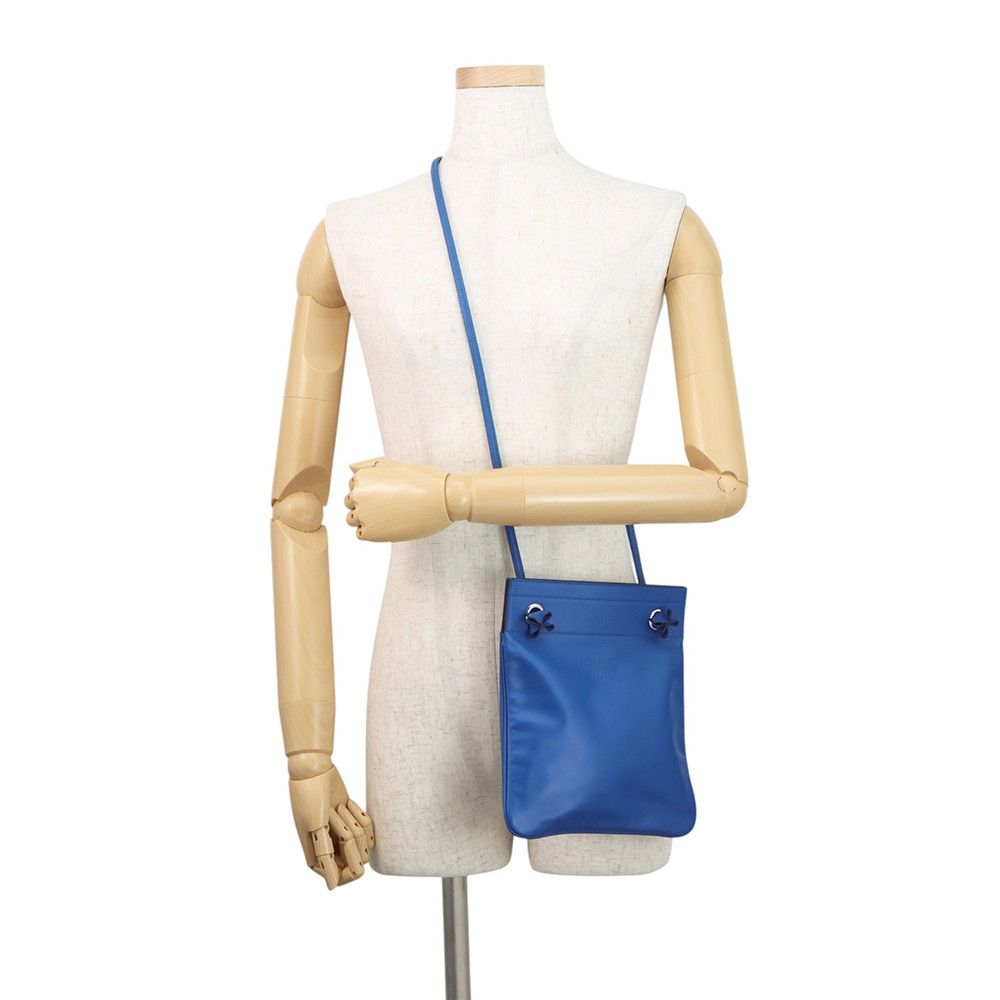 Hermes Shoulder Bag Sac Aline Mini Blue France Silver Swift — view 4