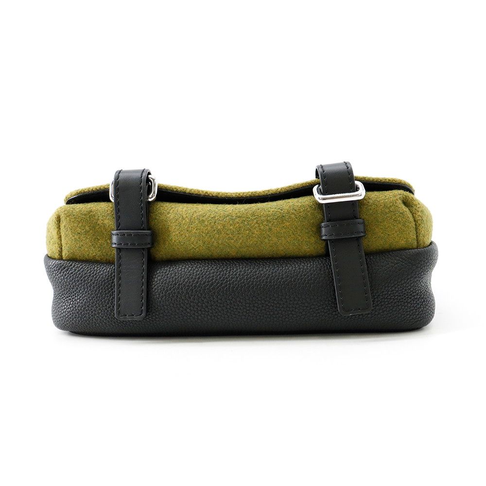 Loewe Shoulder Bag Military Messenger Xs Leather Wool Black — view 3