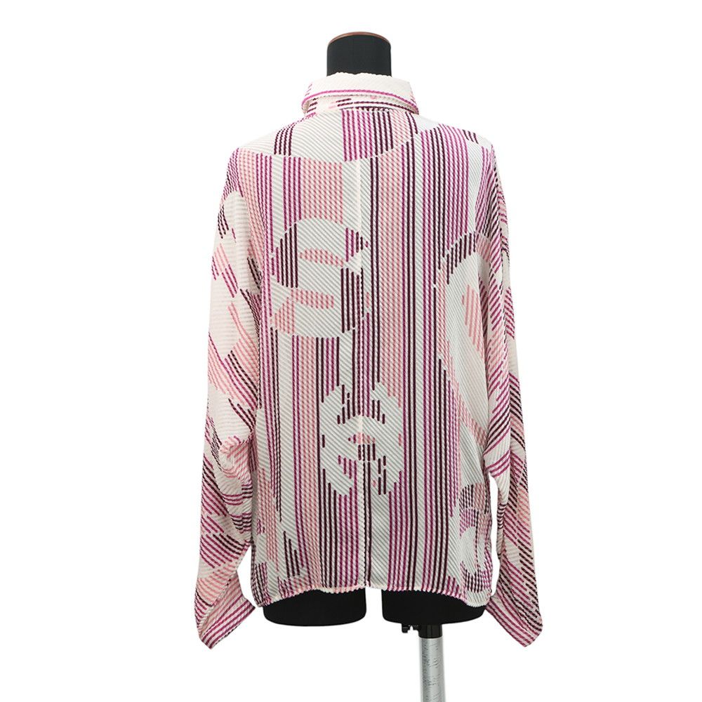 Chanel Shirt CC Logo Button Viscose Silk 38 Top Long Sleeve — view 2
