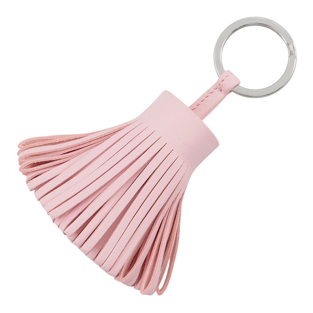 Hermes Key Holder Carmen Rose Sakura Silk Lambskin