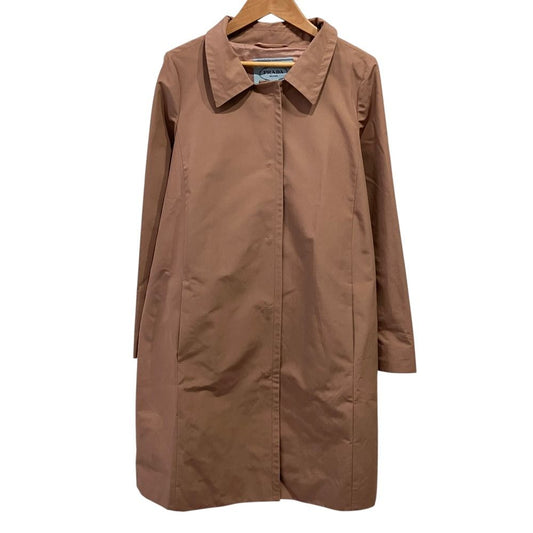 Prada Back Ribbon Stainless Steel Color Coat 36 Pink Beige