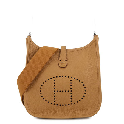 Hermes Shoulder Bag Evelyne 3 23 Sesame Silver Taurillon Clemence