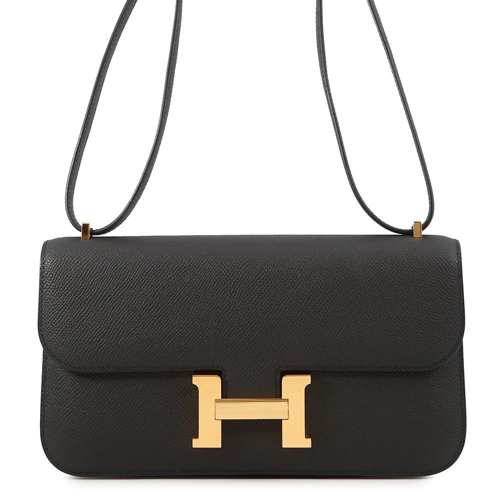 Hermes Constance Elan Miroir Black Gold Epsom