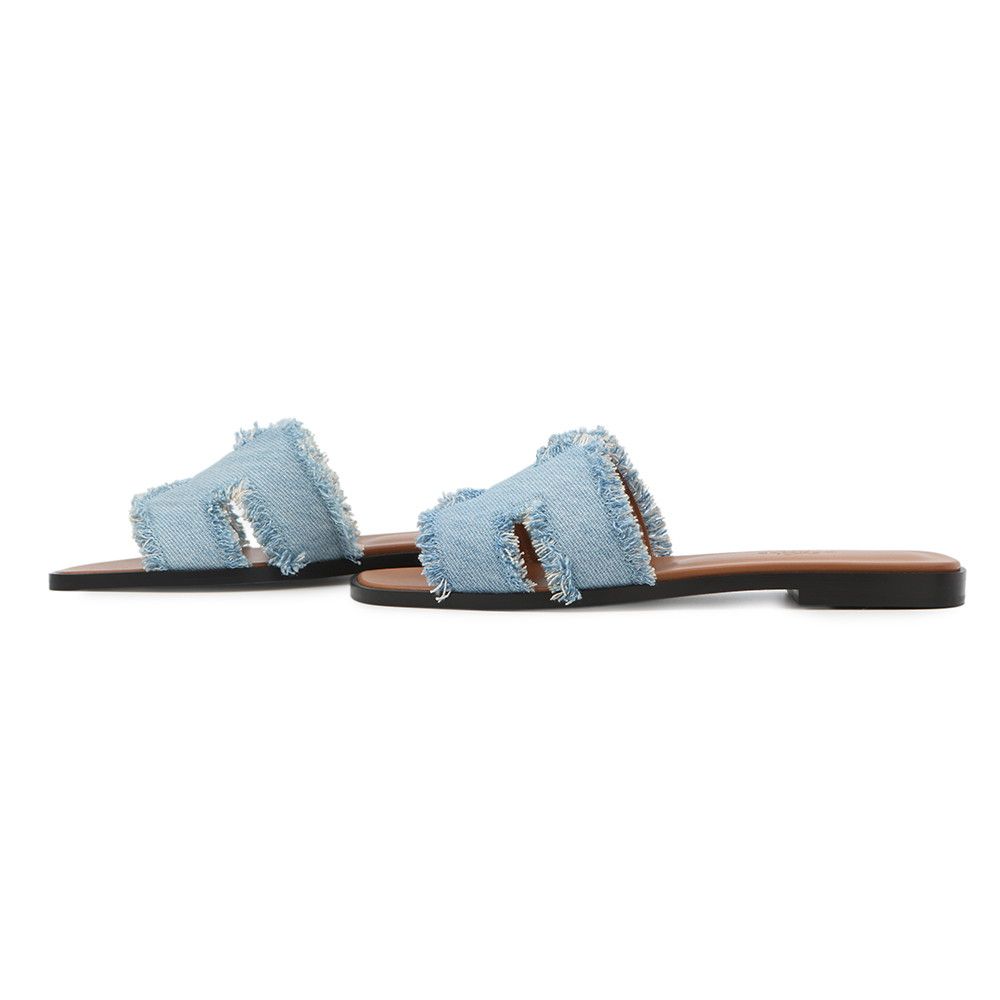 Hermes Sandals Oran Denim 36 Shoes — view 2