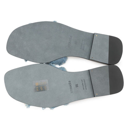 Hermes Sandals Oran Denim 36 Shoes — view 4