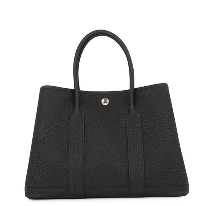 Hermes Tote Garden Party TPM Black Silver Negonda
