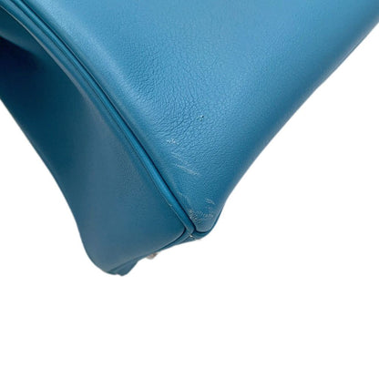 Hermes Handbag Kelly 28 Retourne Blue Jean Silver Bague Rain 2-Way — view 8