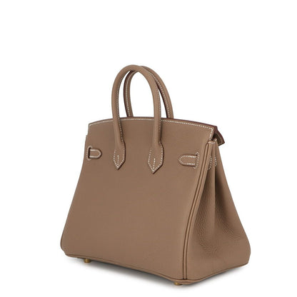 Hermes Birkin 25 Etoupe Gold Togo Handbag — view 2