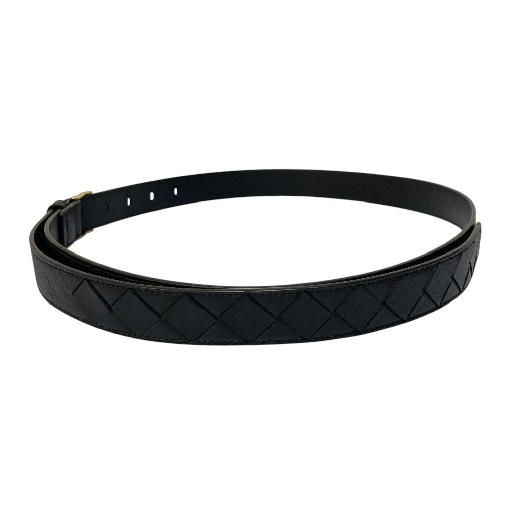 Bottega Veneta Intrecciato Leather Belt 80 cm 32 Inch Black — view 2