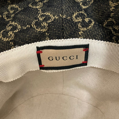 Gucci GG Jacquard Denim Bucket Hat M 58 cm Black — view 6