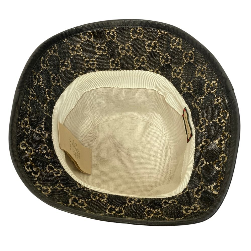 Gucci GG Jacquard Denim Bucket Hat M 58 cm Black — view 5