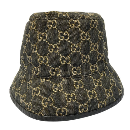 Gucci GG Jacquard Denim Bucket Hat M 58 cm Black — view 3