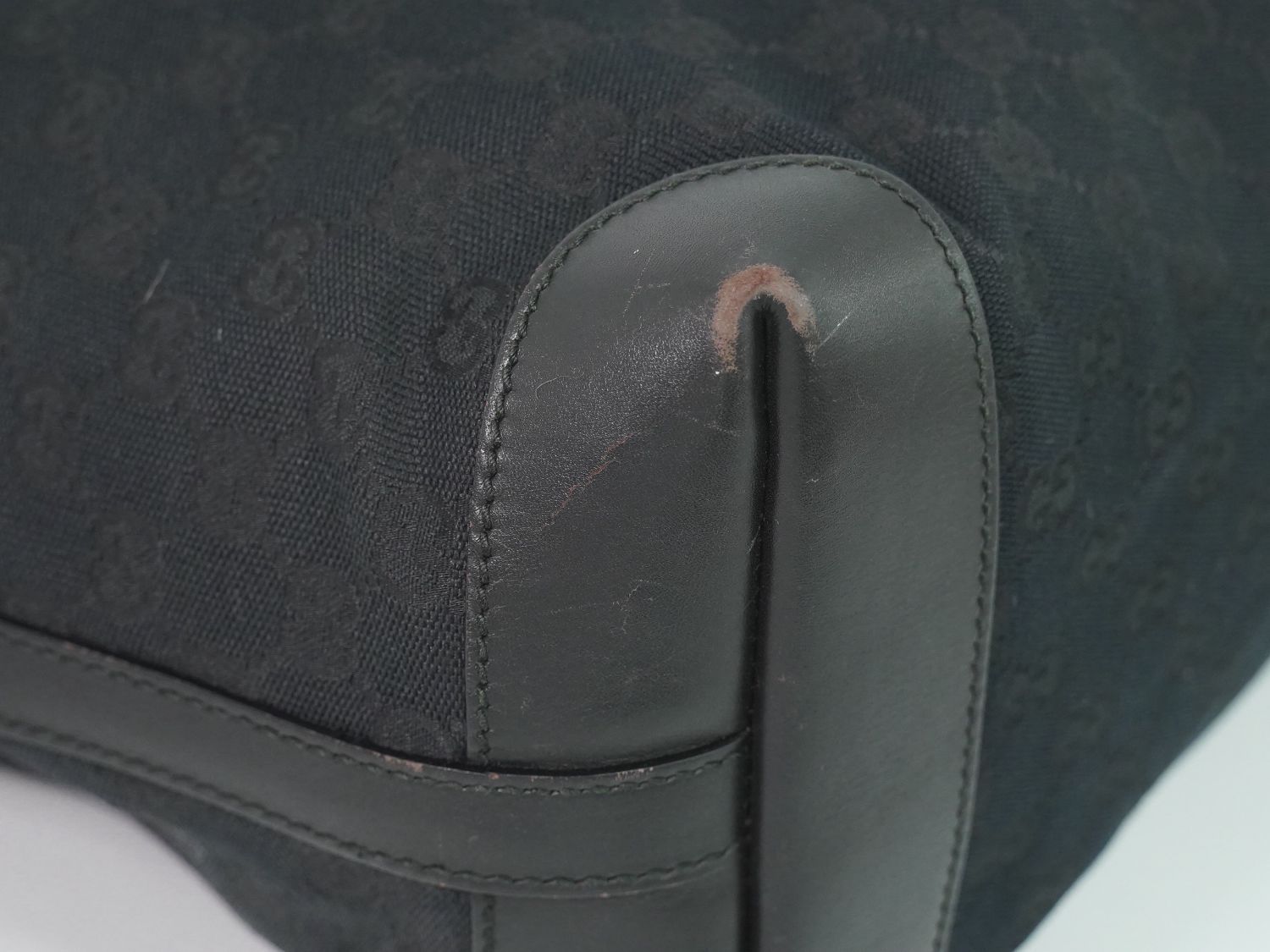 Gucci GG Canvas Shoulder Bag Tote Black — view 7