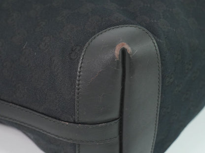 Gucci GG Canvas Shoulder Bag Tote Black — view 7