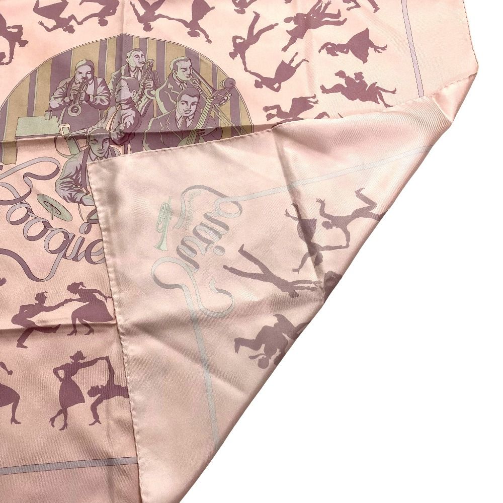 Hermes Carre 90 Boogie Woogie Silk Scarf Pink — view 2