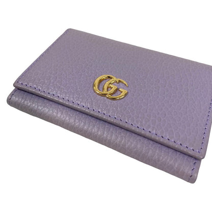 Gucci Double Leather Bifold Card Case Purple — view 9