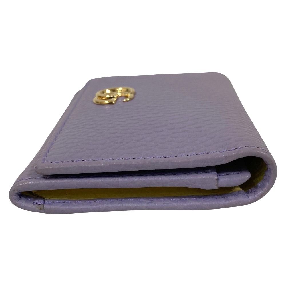 Gucci Double Leather Bifold Card Case Purple — view 6