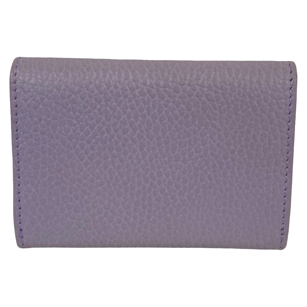 Gucci Double Leather Bifold Card Case Purple — view 2