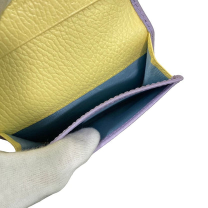 Gucci Double Leather Bifold Card Case Purple — view 5