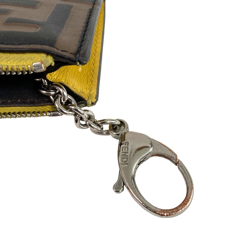 Fendi Zucca Fragment Case Coin Card Brown Yellow — view 8