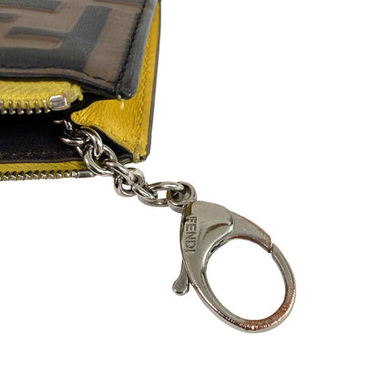 Fendi Zucca Fragment Case Coin Card Brown Yellow — view 8