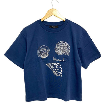 Max Mara Weekend Wkdsabato Embroidery Top S Navy