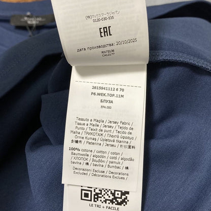 Max Mara Weekend Wkdsabato Embroidery Top S Navy — view 8