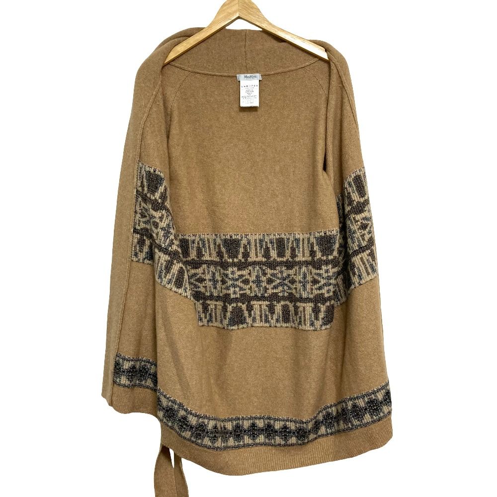 Max Mara Vanadio Wool Cardigan Camel Gown Knit — view 3