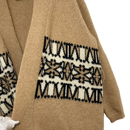 Max Mara Vanadio Wool Cardigan Camel Gown Knit — view 5