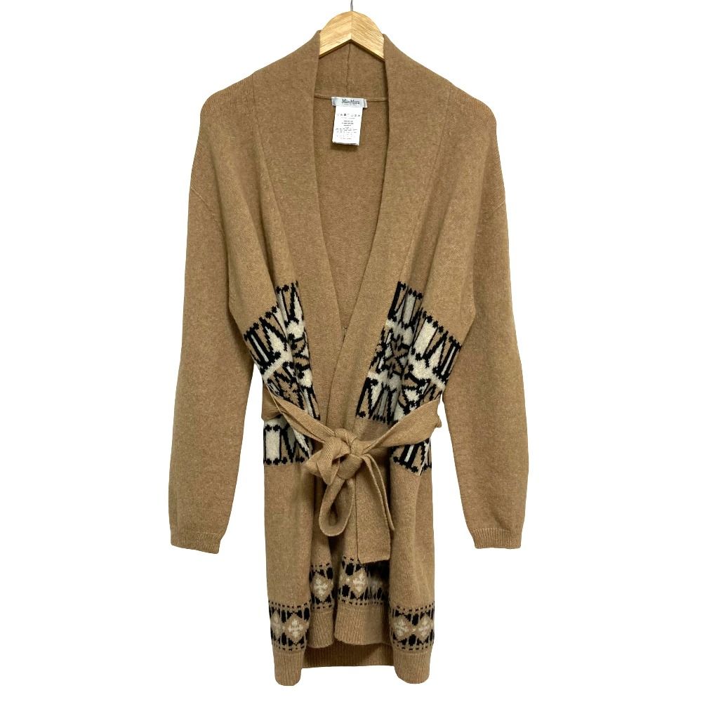 Max Mara Vanadio Wool Cardigan Camel Gown Knit