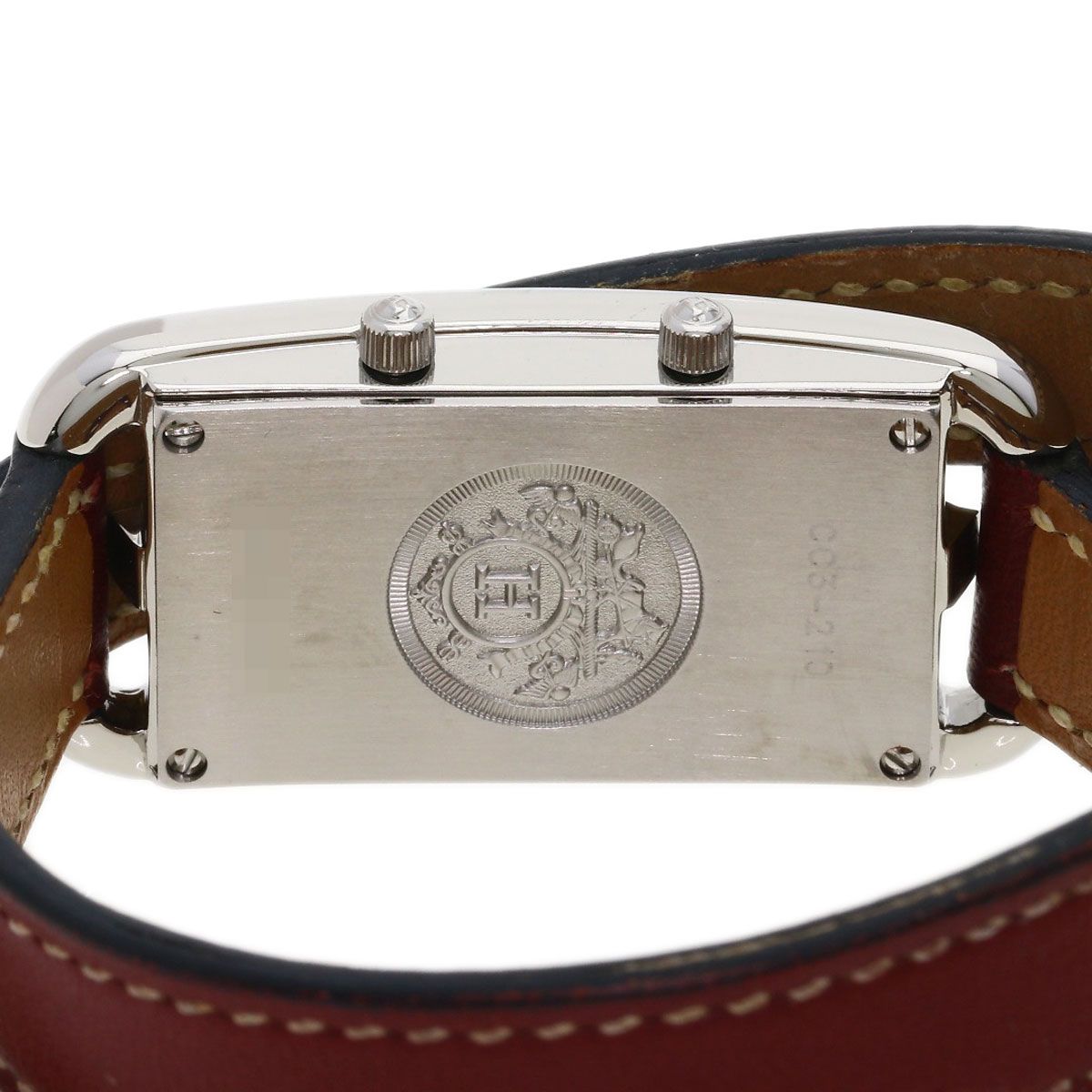 Hermes Cape Cod Duzon Double Tour Watch SS Leather — view 7